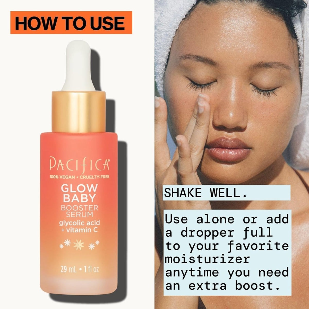 【追跡可能海外メール便】Pacifica ビタミンC フェイスセラム Glow Baby Booster 29ml グリコール酸配合 ブライトニング クリーンビューティー ヴィーガン
