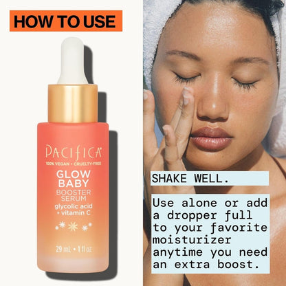【追跡可能海外メール便】Pacifica ビタミンC フェイスセラム Glow Baby Booster 29ml グリコール酸配合 ブライトニング クリーンビューティー ヴィーガン