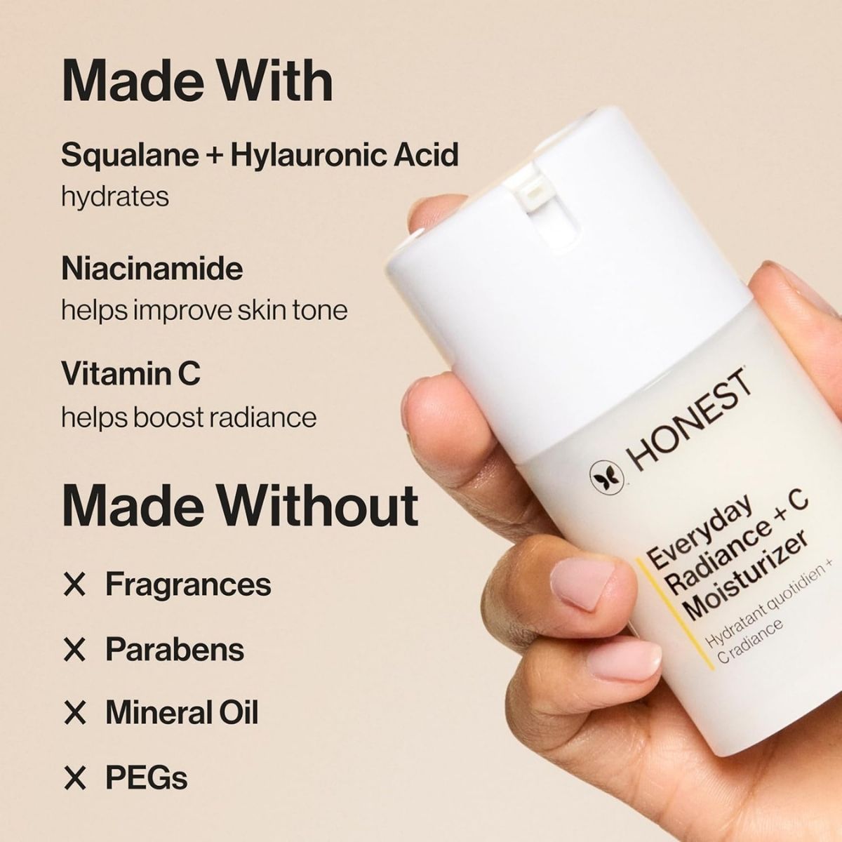 【追跡可能海外メール便】Honest Beauty エブリデイラディアンス ビタミンC モイスチャライザー 50ml Honest Beauty Everyday Radiance Vitamin C Lightweight Moisturizer 1.7 fl oz ビタミンC配合 保湿クリーム 無香料