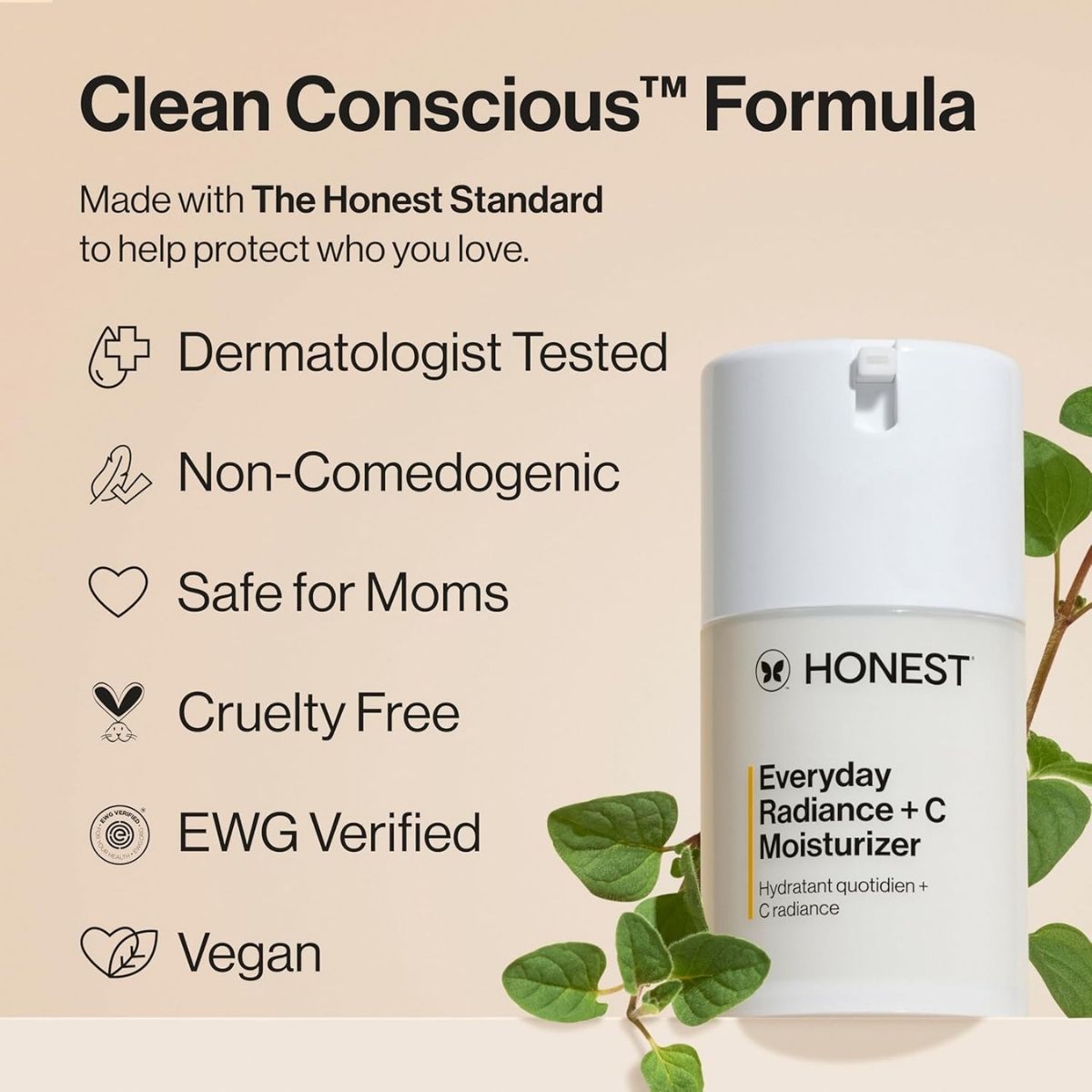 【追跡可能海外メール便】Honest Beauty エブリデイラディアンス ビタミンC モイスチャライザー 50ml Honest Beauty Everyday Radiance Vitamin C Lightweight Moisturizer 1.7 fl oz ビタミンC配合 保湿クリーム 無香料