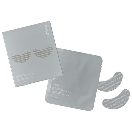 【エクスプレス便】rhode skin ローデ ペプチド配合 目元用デパフ アイパッチ（rhodeロゴ入り） rhode Peptide Eye Prep Depuffing Eye Patches / rhode logo　ヘイリービーバー しっとり　ツヤ感