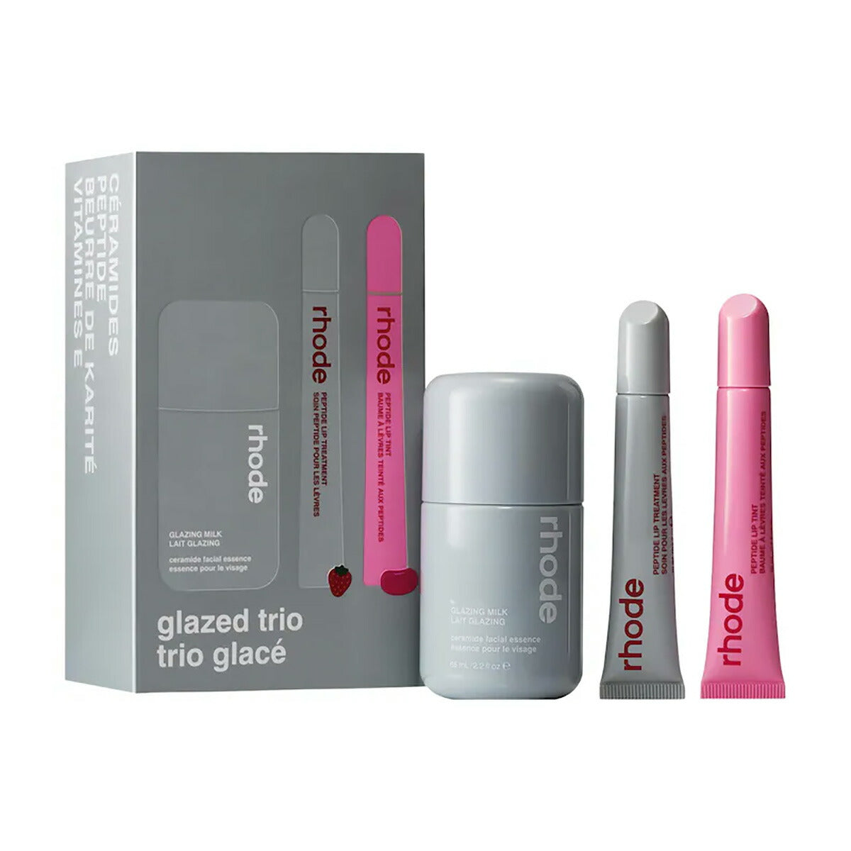 【エクスプレス便】rhode ホリデー グレーズド トリオ ギフトセット　rhode Holiday Glazed Trio Gift Set　ヘイリービーバー しっとり　ツヤ感