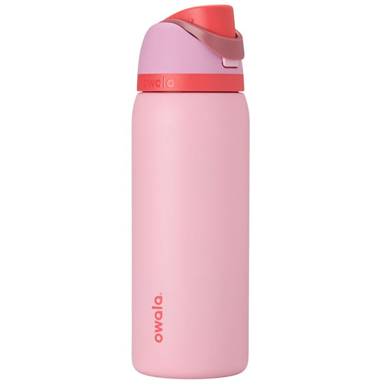 【エクスプレス便】Owala オワラ FreeSip 水筒 ピンク 断熱ステンレススチール 水ボトル ストロー付き BPAフリー スポーツウォーターボトル 32オンス 946ml  エンジェルフードケーキ Owala FreeSip Insulated Stainless Steel Water Bottle with Straw Angel Food Cake