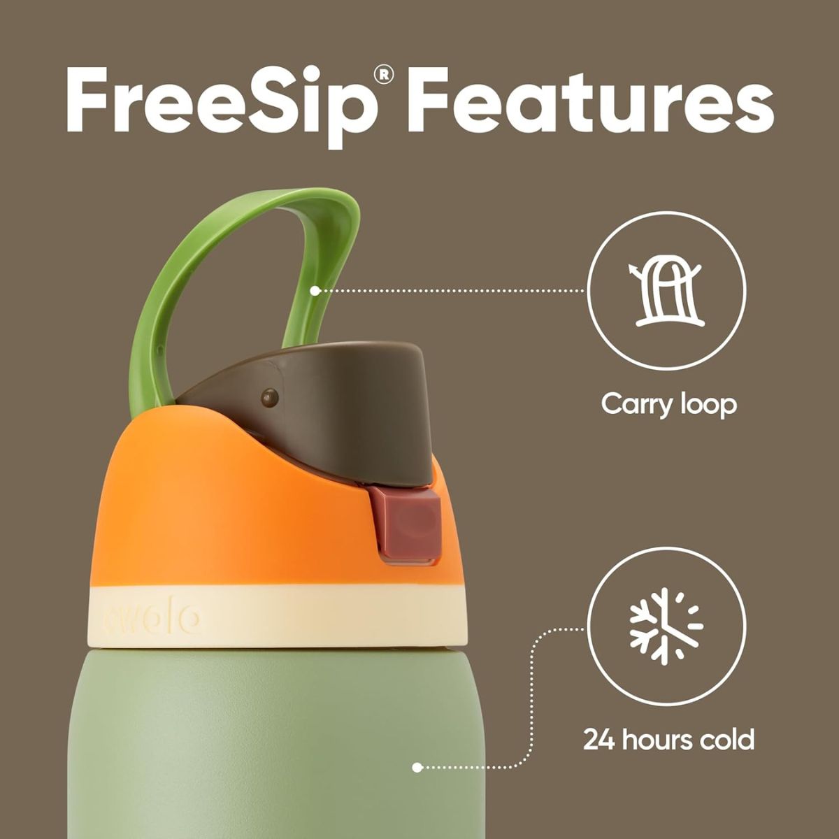 エクスプレス便】Owala オワラ FreeSip 水筒 グリーン 断熱ステンレス