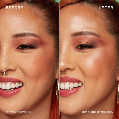 【追跡可能海外メール便】NYX メイクアップ セッティングスプレー デューイフィニッシュ 60ml ツヤ肌キープ・保湿・ヴィーガン処方 NYX PROFESSIONAL MAKEUP Makeup Setting Spray Dewy Finish Long Lasting Face Mist
