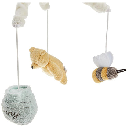 【エクスプレス便】メリー 赤ちゃん ディズニー くまのプーさん 出産祝い プレゼント クラシック プーさん  ハニーポットとミツバチ付き Disney Winnie The Pooh Classic Pooh Ivory, Sage, Butter Musical Mobile with Hunny Pot and Bees