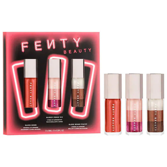 【エクスプレス便】Fenty Beauty  グロッシーポッセ VIII リップルミナイザー 3点セット フェンティビューティー Glossy Posse VIII 3-Piece Lip Luminizer Set ツヤ・保湿・立体感・ギフト・限定コフレ