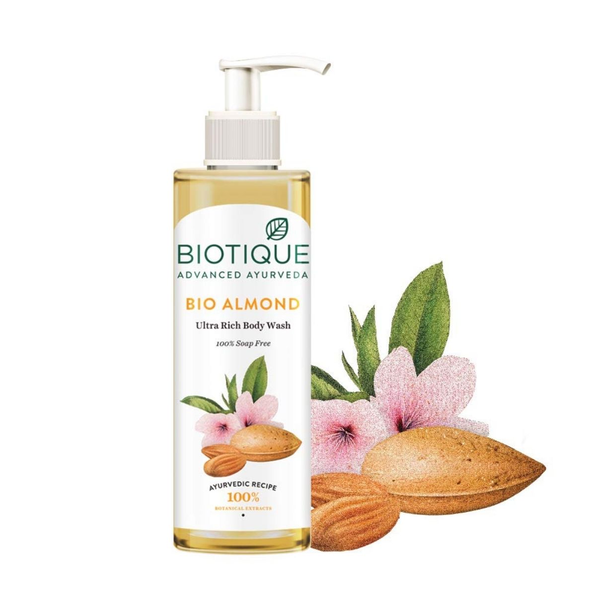 【エクスプレス便】Biotique アーモンドオイル ウルトラリッチ ボディウォッシュ 200ml Biotique Almond Oil Ultra Rich Body Wash Botanical Extracts 200ml