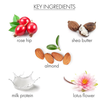 【エクスプレス便】Whish ローズヒップ＆ロータス ミネラルミルクバス Whish ROSE HIP LOTUS MILK BATH 237ml 8 fl oz バスミルク 入浴剤 バスエッセンス