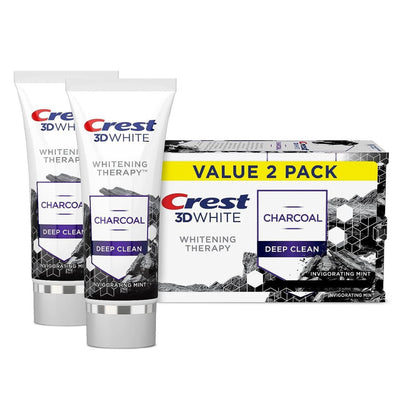 【エクスプレス便】Crest 3D White クレスト Crest 3Dホワイト チャコール 歯磨き粉 2本セット ホワイトニング フッ素配合 口臭予防 ミント フッ化物入り 白い歯 海外人気 Crest 3D White Whitening Therapy Charcoal Deep Clean Fluoride Toothpaste