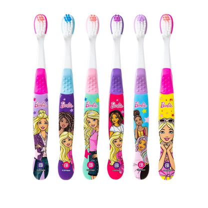 【追跡可能海外メール便】Barbie  バービー キッズ用歯ブラシ 6本セット｜Brush Buddies Barbie Toothbrush｜やわらか毛・子ども用歯ブラシ・ソフトブラシ