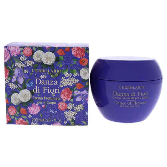 【エクスプレス便】L'Erbolario パフュームド ボディクリーム ダンス・オブ・フラワーズ 200ml  L'Erbolario Perfumed Body Cream Nourishing Floral Blend Dance of Flowers 6.7 oz ボディバター 保湿クリーム フローラル