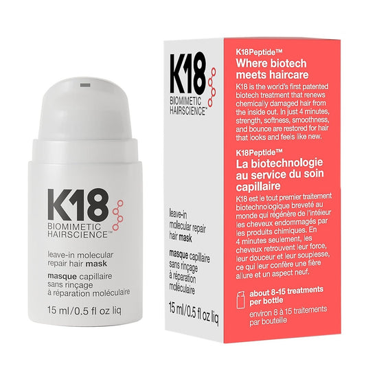 【エクスプレス便】K18 リーブイン モレキュラー ヘアマスク  ケーエイティーン Leave-In Molecular Hair Mask 15ml ダメージケア カラーダメージ 乾燥ヘア うるおい髪 ミニサイズ
