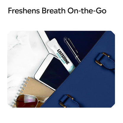【エクスプレス便】Listerine On-The-Go リステリン アルコールフリー 携帯用マウスウォッシュ クールミント 個包装 30包 口臭対策 トラベルサイズ  Cool Mint Alcohol Free Mouthwash Packets