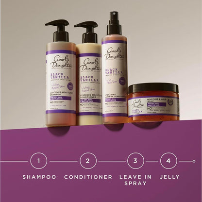 【エクスプレス便】Carol's Daughter キャロルズ・ドーター ブラックバニラ  モイスチャー＆ホールド ジェリー ヘアジェル 355ml（乾燥髪用、シアバター、ホホバ、バニラ配合） Black Vanilla Moisture and Hold Jelly, Hair Gel For Dry Hair12 Fl Oz