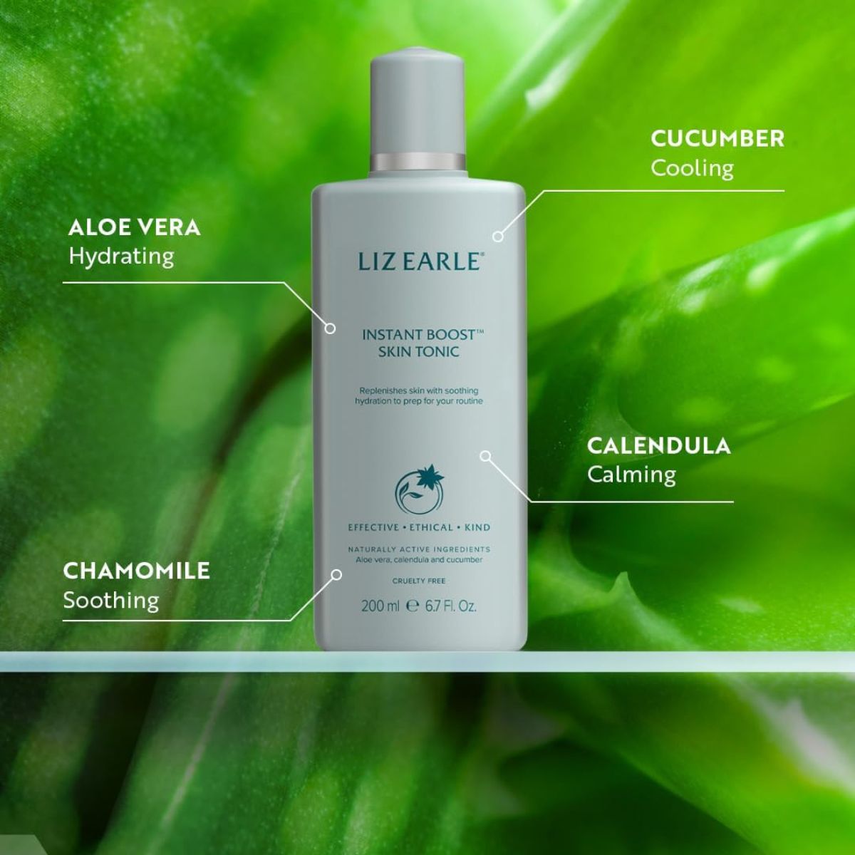 【エクスプレス便】Liz Earle ブースト スキン トニック フェイス トナー Liz Earle Instant Boost Skin Tonic Face Toner  (200 ml) カレンデュラ ビタミンE 配合 化粧水