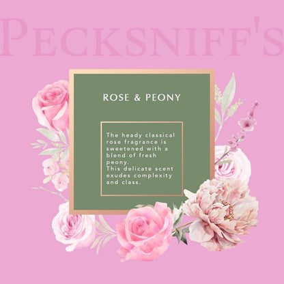 【エクスプレス便】Pecksniff's ローズ＆ピオニー ハンドウォッシュ＆ハンド・ボディローション キャディセット 300ml×2本 ブラックメッシュキャディ付き Pecksniffs Moisturizing Hand Wash and Hand & Body Lotion Caddy Set - Rose & Peony 300 ml/10.14 fl oz