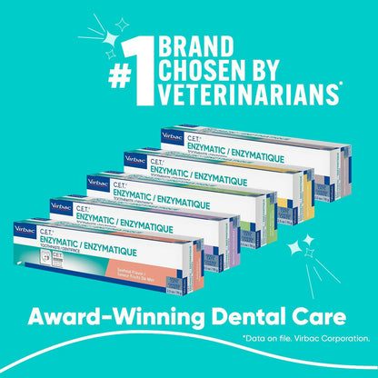 【エクスプレス便】Virbac C.E.T. エンザイマティック ペット用歯磨き粉 2.5oz バニラミント風味 ビルバック Enzymatic Toothpaste, Vanilla Mint Flavor 犬・猫用 デンタルケア 歯みがき ペット用