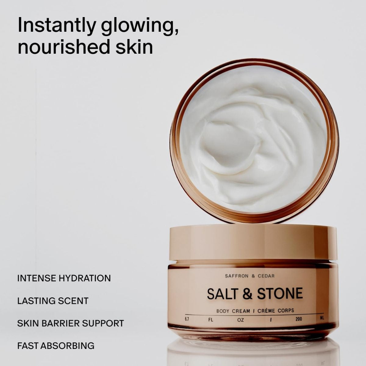 【エクスプレス便】SALT & STONE ボディクリームサフラン & シダー 200mL SALT & STONE Salt & Stone Body Cream Saffron & Cedar for all Skin Types (6.7 fl oz) 保湿クリーム ボディローション
