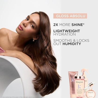【エクスプレス便】Kerastase グロス アブソリュ グレイズ ドロップス 洗い流さないヘアオイル  Kerastase Gloss Absolu Glaze Drops Anti-Frizz Hair Oil 45ml ケラスターゼ  グロスオイル ローズオイル 配合