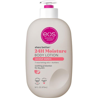 【エクスプレス便】eos シアバター ボディローション ココナッツウォーター 16oz（約473ml）24時間うるおいケア 軽やか保湿 トロピカルココナッツの香り ヴィーガン eos Shea Better Body Lotion Coconut Waters
