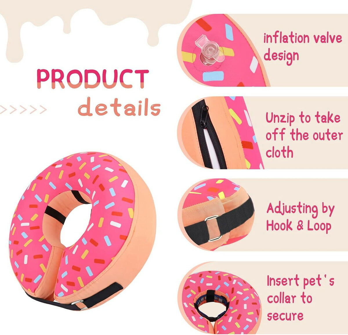 【エクスプレス便】Supet スーペット インフレータブル ドッグコーン カラー Supet Inflatable Dog Cone Collar 犬・猫用 ソフトエリザベスカラー 術後ケア ネックドーナツタイプ