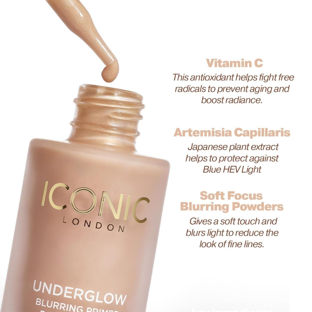 【追跡可能海外メール便】ICONIC LONDON アンダーグロウ ブラーリング プライマー 27ml  ICONIC LONDON Underglow Blurring Primer 0.91 Fl oz つや肌 メイクアップベース クルエルティフリー