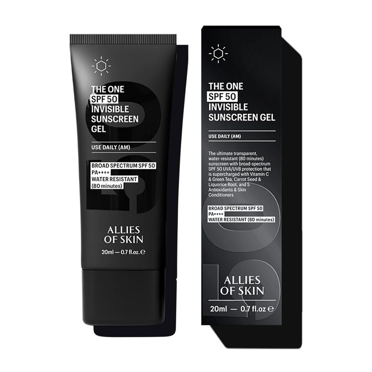 【追跡可能海外メール便】 Allies of Skin デイリーフェイスサンスクリーン SPF50  顔用日やけ止め 20ml Allies of Skin Daily Face Sunscreen SPF 50 Water Resistant & PA++++ Broad Spectrum UVA/UVB (0.7 oz)  紫外線対策 トラベルサイズ