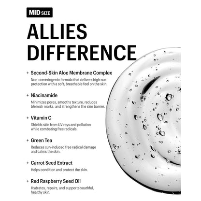 【追跡可能海外メール便】 Allies of Skin デイリーフェイスサンスクリーン SPF50  顔用日やけ止め 20ml Allies of Skin Daily Face Sunscreen SPF 50 Water Resistant & PA++++ Broad Spectrum UVA/UVB (0.7 oz)  紫外線対策 トラベルサイズ