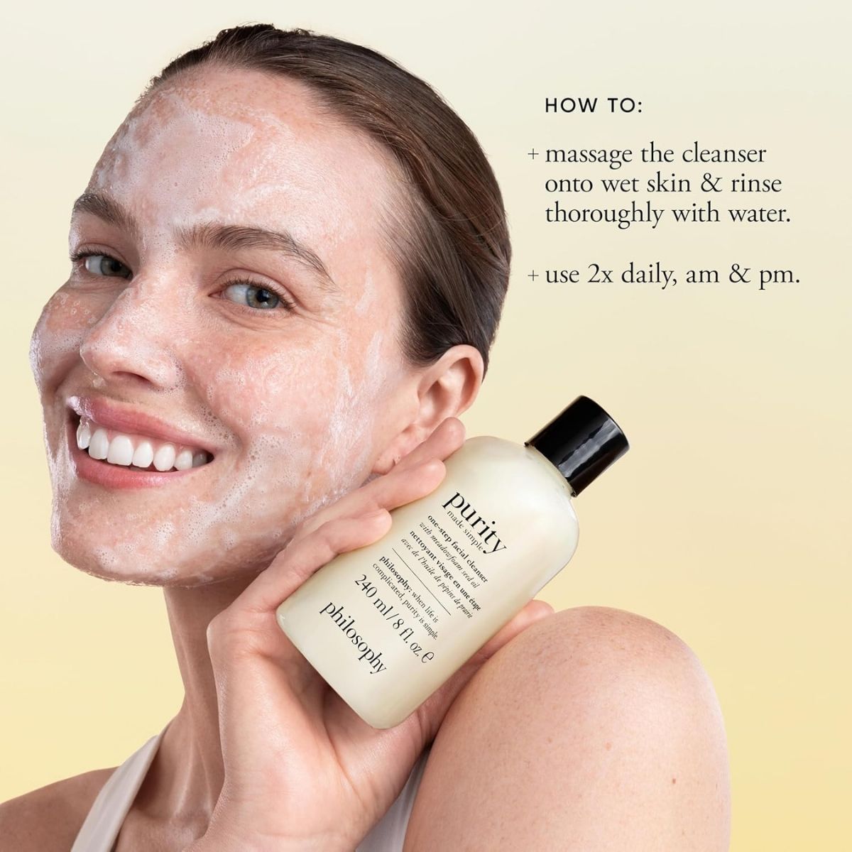 【エクスプレス便】 philosophy ピュリティ メイド シンプル ワンステップ フェイシャルクレンザー 240mL  philosophy purity made simple one-step facial cleanser 8 fl oz メイク落とし 洗顔フォーム