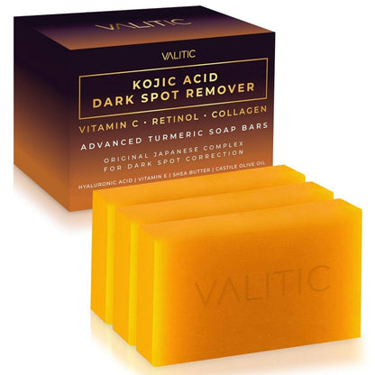【エクスプレス便】 VALITIC コウジ酸ダークスポットリムーバー石鹸　3個セット VALITIC Kojic Acid Dark Spot Remover Soap Bars 3pack ヒアルロン酸　ビタミンE　シアバター　レチノール　くすみ