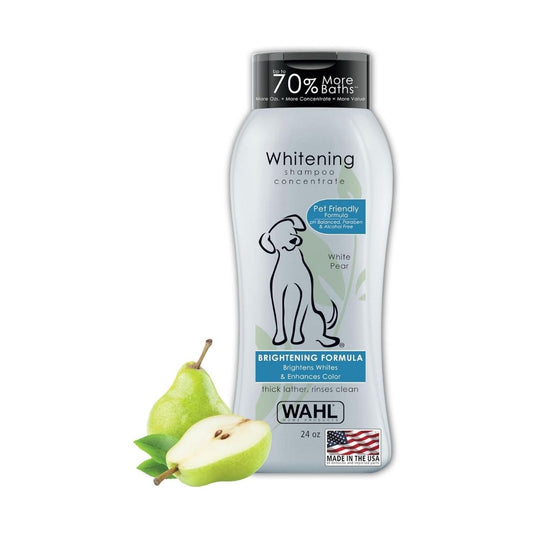 【エクスプレス便】Wahl ホワイトニング ペットシャンプー ホワイトペアの香り 710mL Wahl USA Whitening Shampoo for Pets White Pear Scent Whitening & Odor Control 24 oz 犬用 臭いケア くすみケア ペット シャンプー