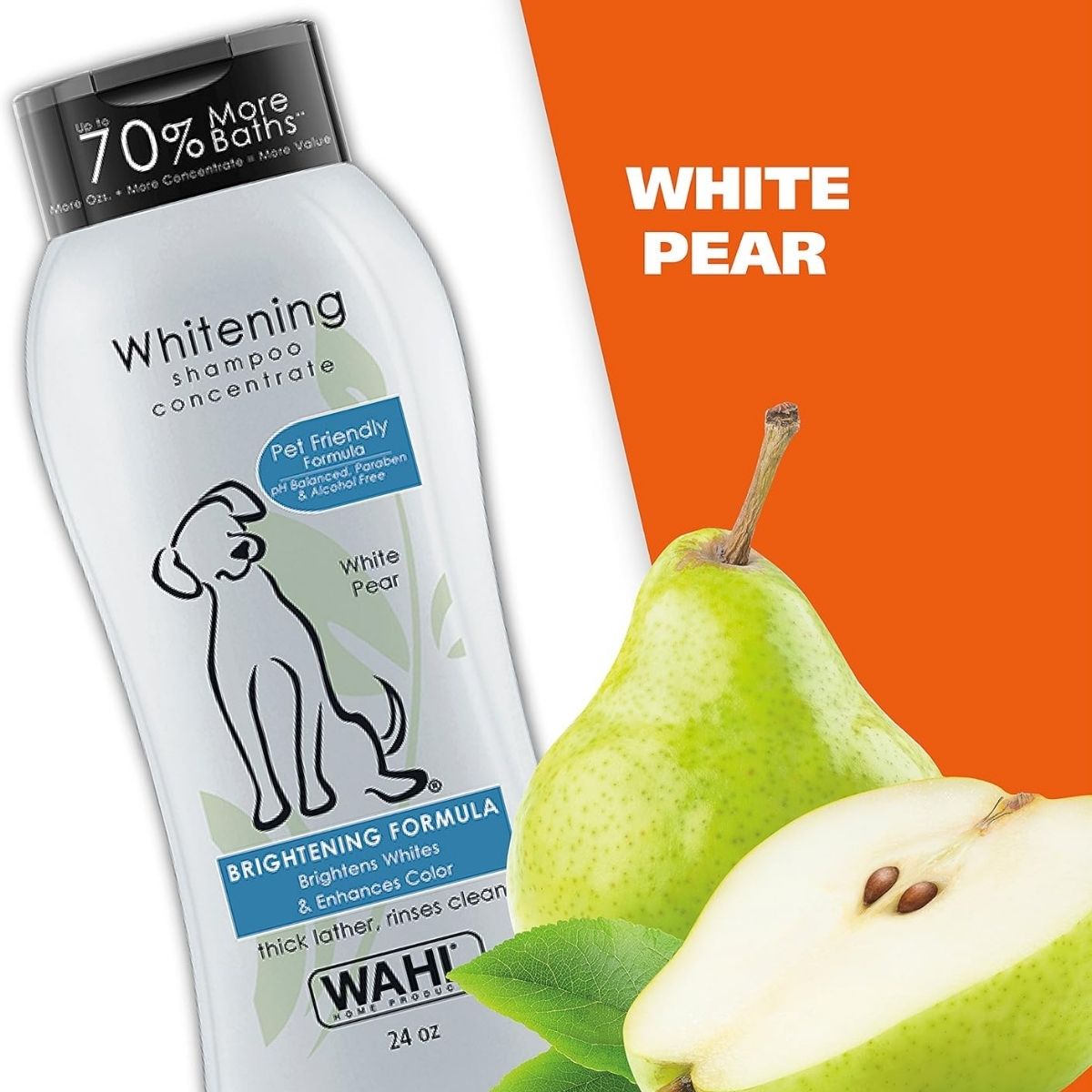 【エクスプレス便】Wahl ホワイトニング ペットシャンプー ホワイトペアの香り 710mL Wahl USA Whitening Shampoo for Pets White Pear Scent Whitening & Odor Control 24 oz 犬用 臭いケア くすみケア ペット シャンプー