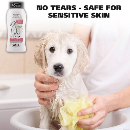 【エクスプレス便】Wahl 子犬用ペットシャンプー コーンフラワーの香り 710mL Wahl USA Gentle Puppy Shampoo for Pets Cornflower Scent for Grooming Dirty Dogs 24 oz 犬用 臭いケア 敏感肌 デリケート ペット シャンプー