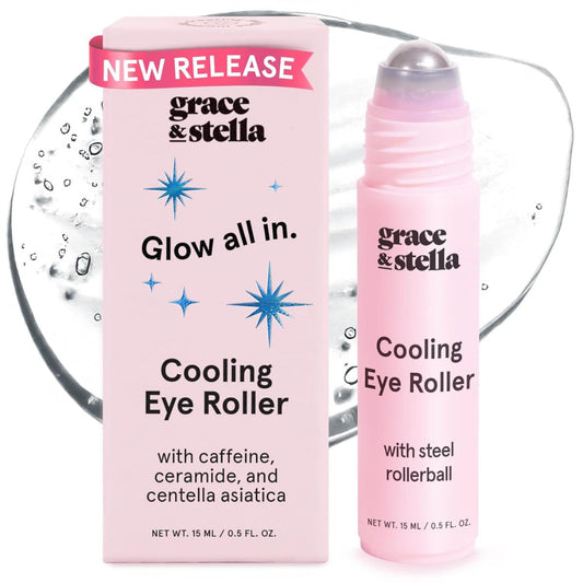【追跡可能海外メール便】grace & stella 目元美容液 ローラーボール付き カフェイン ナイアシンアミド セラミド 保湿 ひんやりケア 目元ケア ヴィーガン スキンケア アンダーアイブライトナー 15ml  Under Eye Brightener Roller 15ml