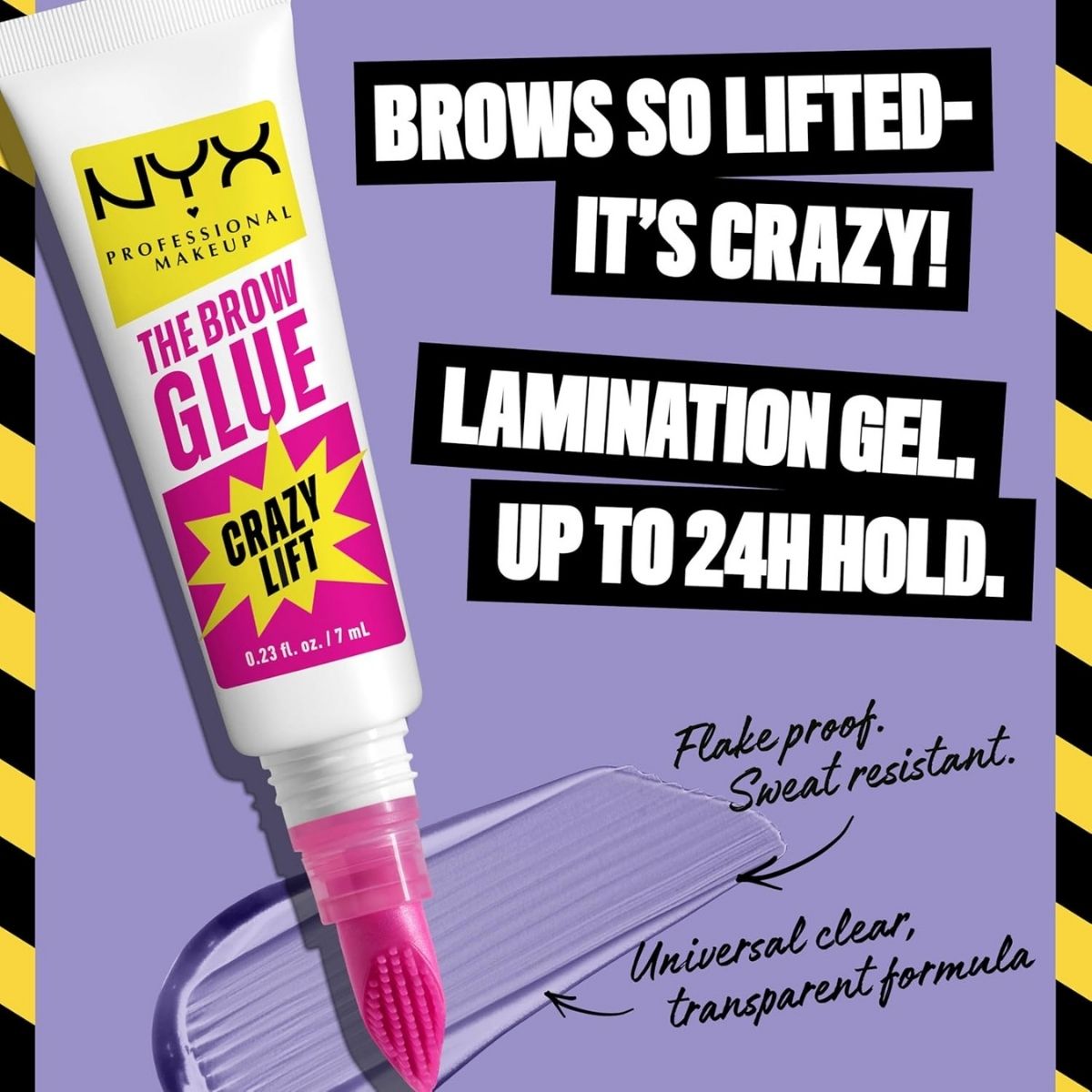 【追跡可能海外メール便】NYX メイクアップ 眉用ジェル ザ ブロウ グルー クレイジーリフト クリアタイプ NYX PROFESSIONAL MAKEUP The Brow Glue Crazy Lift Brow Lamination Gel  Clear Eyebrow Gel ニックス アイブロウ 眉毛マスカラ