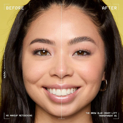 【追跡可能海外メール便】NYX メイクアップ 眉用ジェル ザ ブロウ グルー クレイジーリフト クリアタイプ NYX PROFESSIONAL MAKEUP The Brow Glue Crazy Lift Brow Lamination Gel  Clear Eyebrow Gel ニックス アイブロウ 眉毛マスカラ