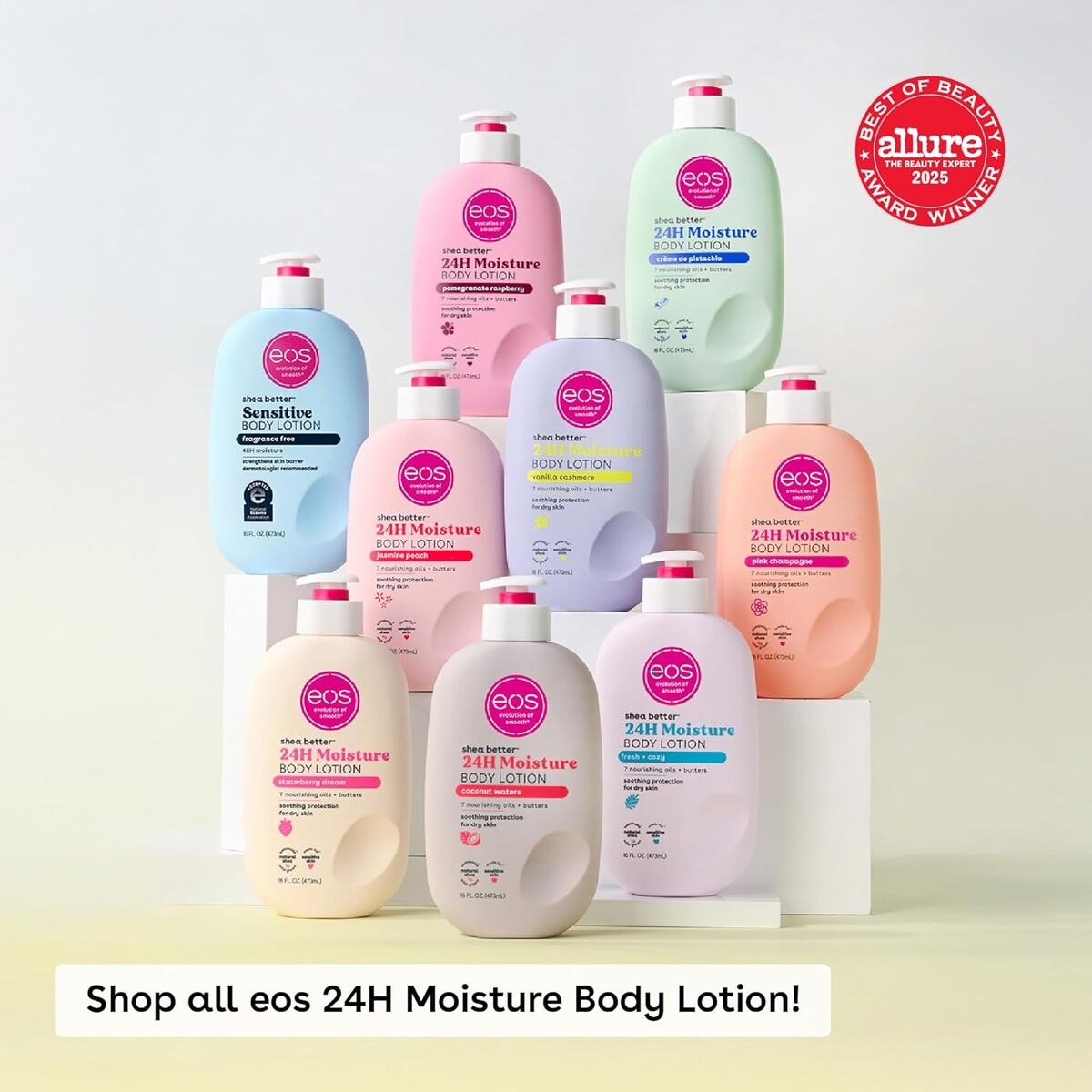 【エクスプレス便】eos シアバター センシティブスキン ボディローション 無香料 イオス Shea Better Sensitive Skin Body Lotion Fragrance Free 16oz / 473ml 乾燥肌 スキンケア ベタつかない 保湿 ヴィーガン