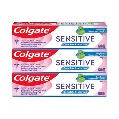 【エクスプレス便】【 お得な3本セット】コルゲート センシティブ コンプリートプロテクション 歯磨き粉  知覚過敏 ミント味 Colgate Sensitive Complete Protection Toothpaste Mint, 6 ounces (3 Pack)