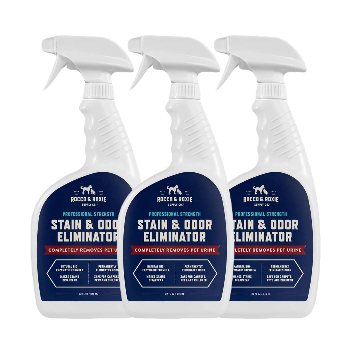 【エクスプレス便】【お得な3本セット】Rocco & Roxie　ペットの匂い用　消臭剤スプレー　32fl oz/946ml ×3　家庭用 ペット用 ペット