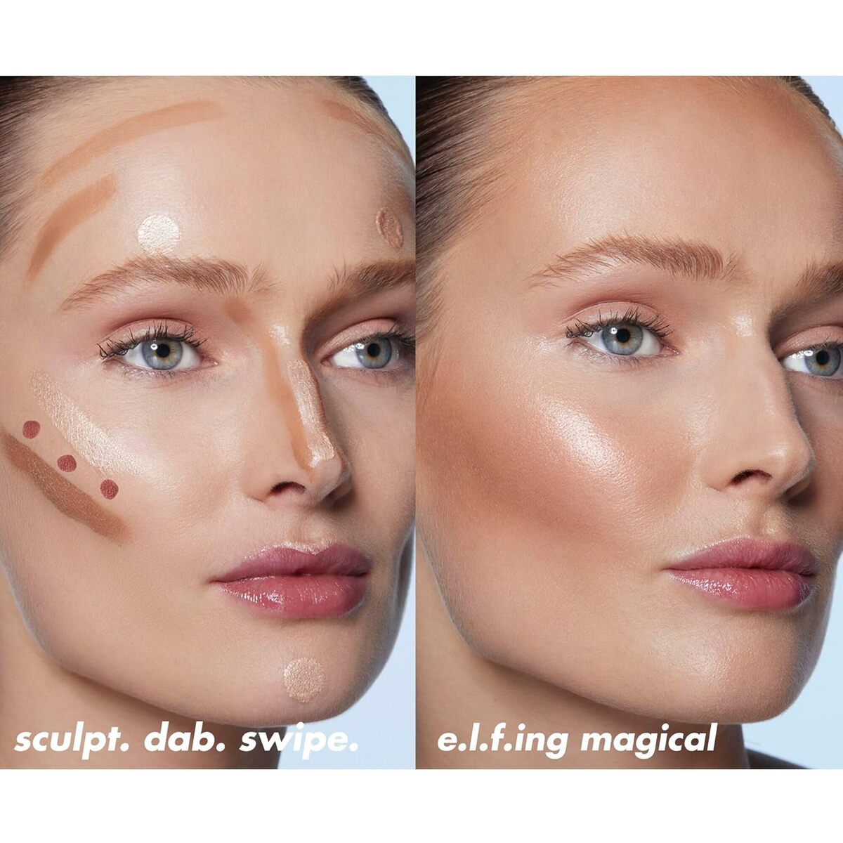 【エクスプレス便】e.l.f. ヘイローグロー コントゥア ビューティー ワンド エルフ Halo Glow Contour Beauty Wand Light/Medium 0.33oz / 10ml リキッド コントゥアスティック 小顔