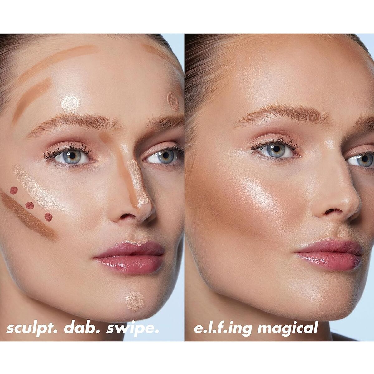 【エクスプレス便】e.l.f. ヘイローグロー コントゥア ビューティー ワンド エルフ Halo Glow Contour Beauty Wand Fair/Light 0.33oz / 10ml リキッド コントゥアスティック 小顔