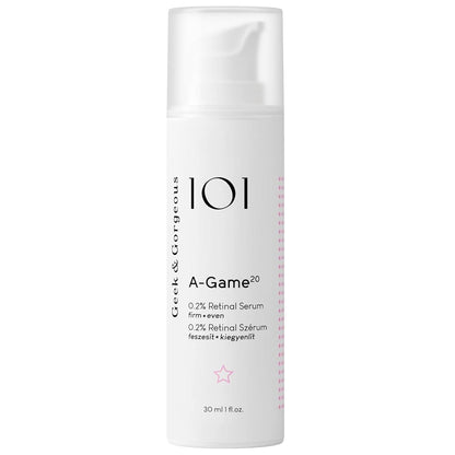 【エクスプレス便】Geek & Gorgeous A-Game 20 - 0.2% レチナールセラム ギーク アンド ゴージャス A-Game 20 - 0.2% Retinal Serum 1oz/30ml ナイトケア ビタミン 美容液