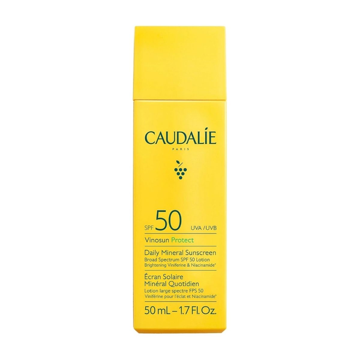 【エクスプレス便】Caudalie ヴィノサン ミネラルUVプロテクト SPF50 Vinosun Protect Daily Mineral Sunscreen SPF50-50 mL 日焼け止め 紫外線対策 顔用
