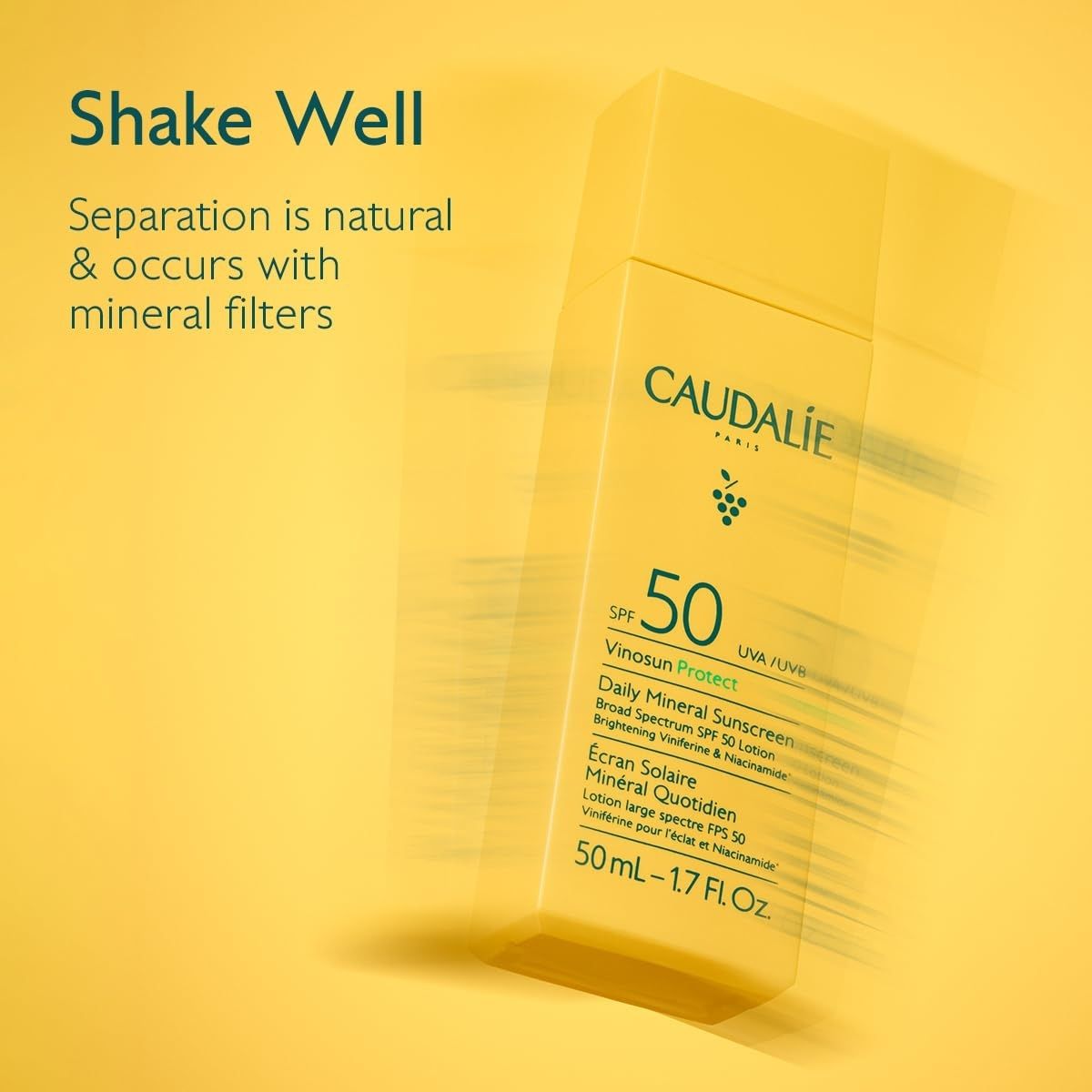 【エクスプレス便】Caudalie ヴィノサン ミネラルUVプロテクト SPF50 Vinosun Protect Daily Mineral Sunscreen SPF50-50 mL 日焼け止め 紫外線対策 顔用