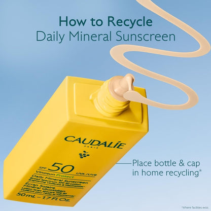 【エクスプレス便】Caudalie ヴィノサン ミネラルUVプロテクト SPF50 Vinosun Protect Daily Mineral Sunscreen SPF50-50 mL 日焼け止め 紫外線対策 顔用