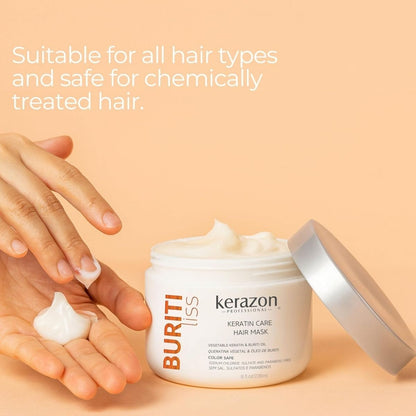【エクスプレス便】Kerazon Professional ヘアマスク 保湿・うるおいケア 236ml Kerazon Professional Hair Mask Anti Frizz Keratin Care, Moisturizing, Deep Hydration 8 fl oz 乾燥 ダメージ髪 ヘアトリートメント