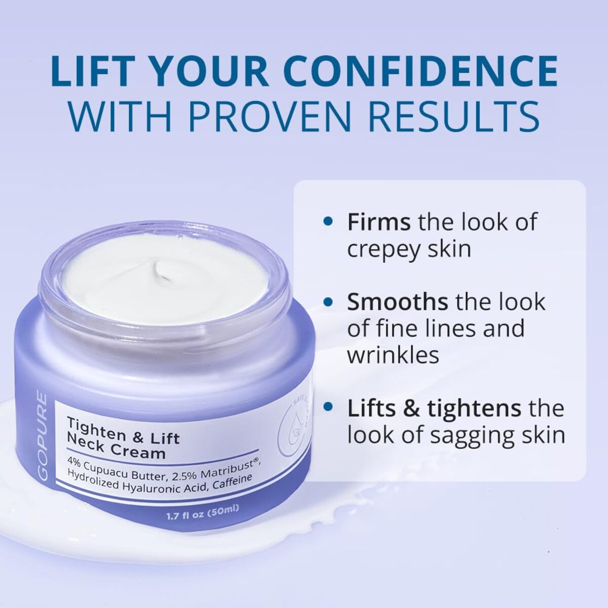 【エクスプレス便】goPure タイトゥン アンド リフト ネッククリーム ゴーピュア Tighten & Lift Neck Cream 1.7oz/50ml リフトアップ ネック デコルテ ケア 保湿