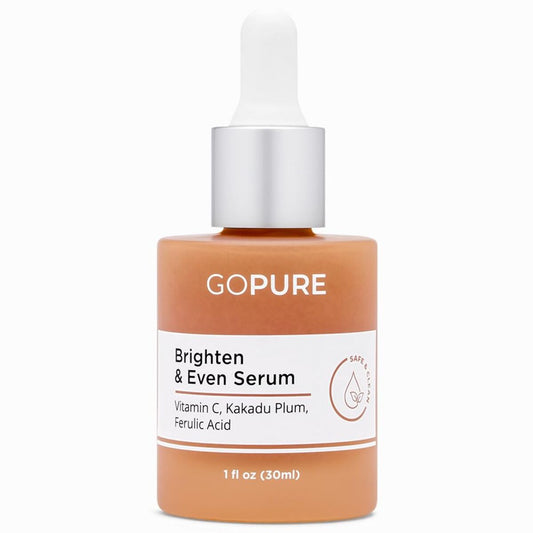 【エクスプレス便】goPure ブライトン アンド イーブン セラム ゴーピュア Brighten & Even Serum 1oz/30ml ブライトニング ビタミンC 美容液 フェルラ酸配合 保湿 色ムラ