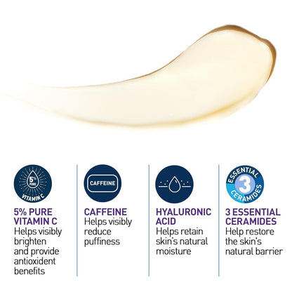 【エクスプレス便】CeraVe スキンリニューイング ビタミンC アイクリーム セラヴィ Skin Renewing Vitamin C Eye Cream 0.5oz/15ml ヒアルロン酸 セラミド 目の下 クマ クリーム